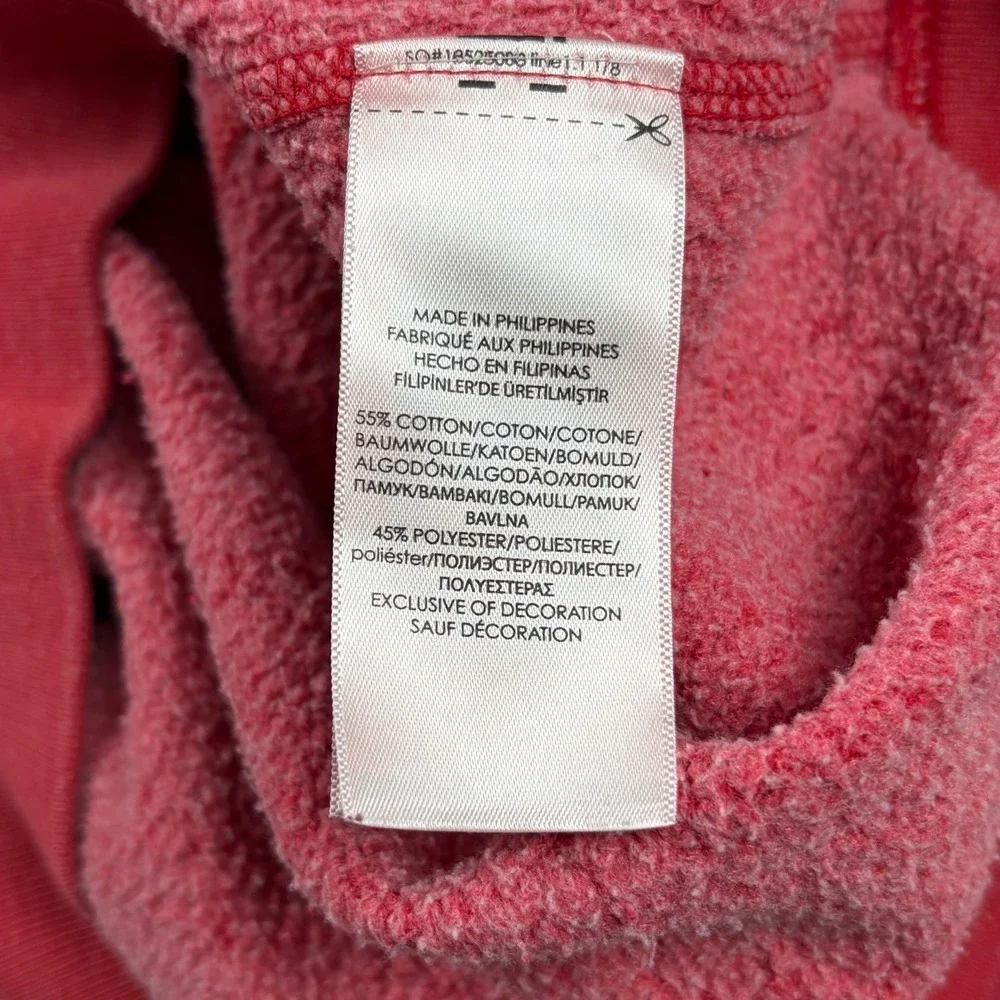 Polo Ralph Lauren Hoodie Men's Large Red Faded Full Zip Talon Terry Beach Wash
